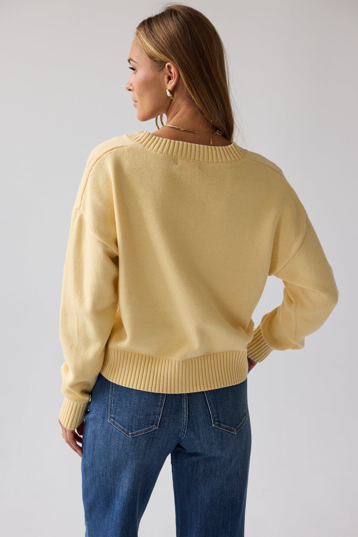 Adella Knit Sweater in Yellow - FINAL SALE