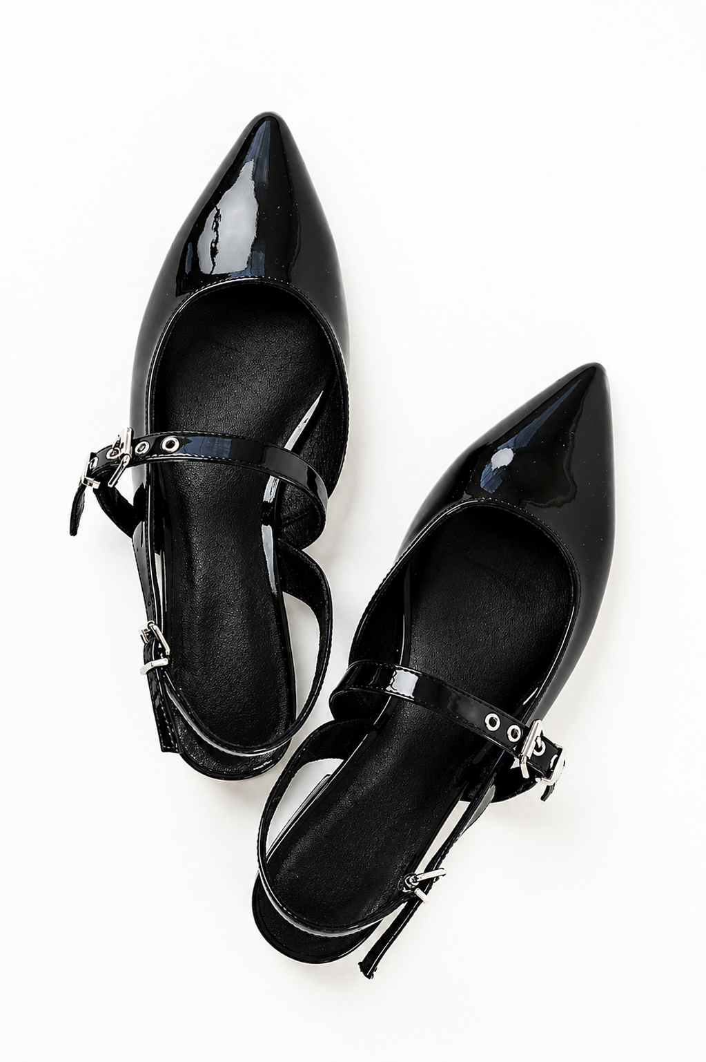 Aire Slingback Flats in Black - FINAL SALE