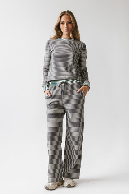 April Striped Pants in Grey - FINAL SALE