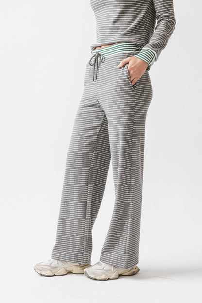 April Striped Pants in Grey - FINAL SALE