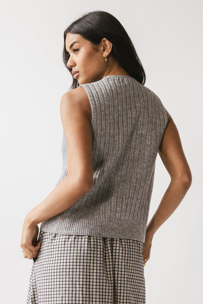 Cindy Sweater Vest in Heather Grey - FINAL SALE