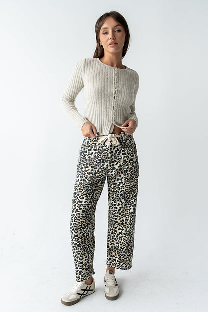 Hellen Knit Cardigan in Oatmeal - FINAL SALE