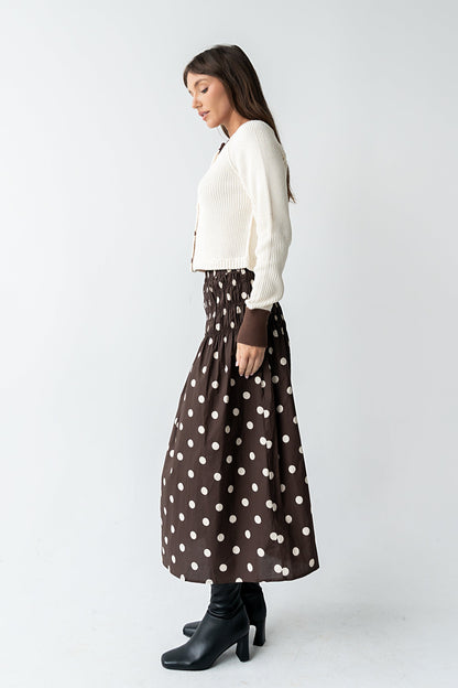 Ella Contrast Cardigan in Cream - FINAL SALE
