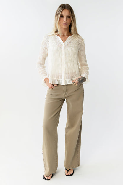 Bronco Studded Straight Leg Jeans