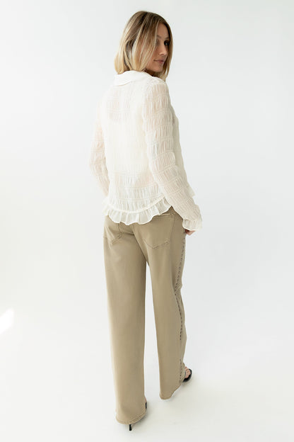 Bronco Studded Straight Leg Jeans