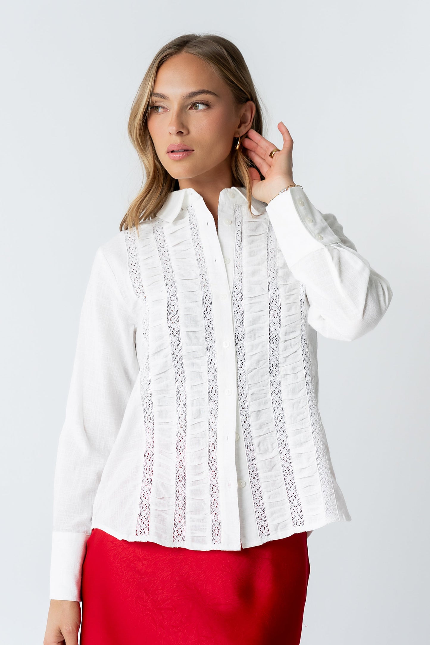 Carlie Sheer Button Up - FINAL SALE