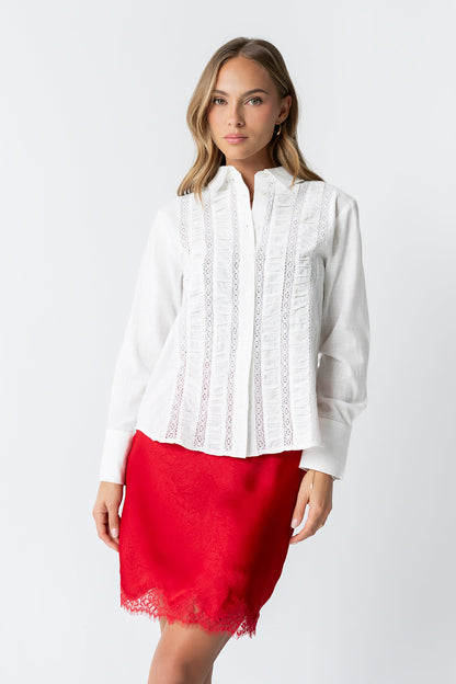 Carlie Sheer Button Up - FINAL SALE