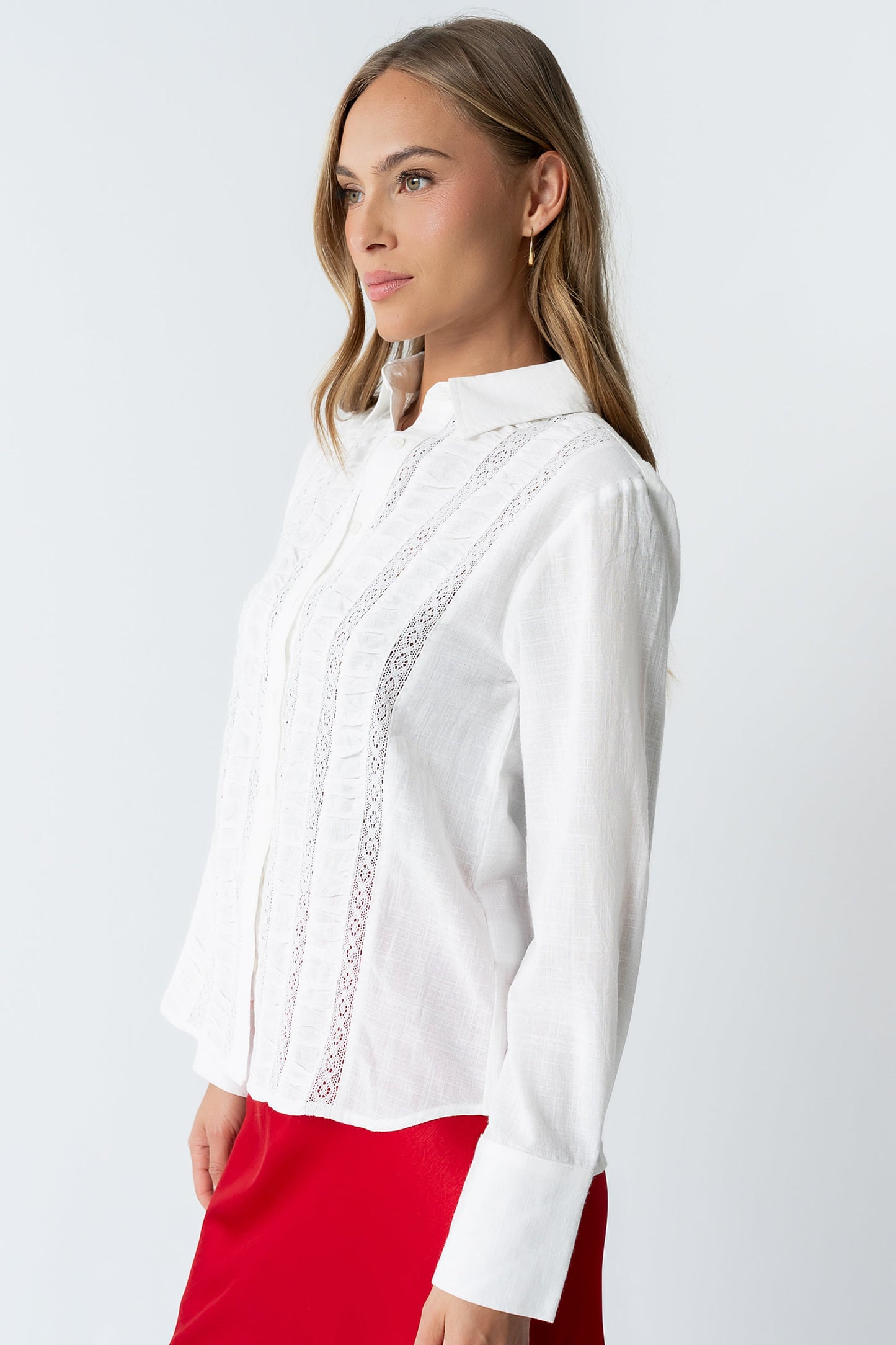 Carlie Sheer Button Up - FINAL SALE