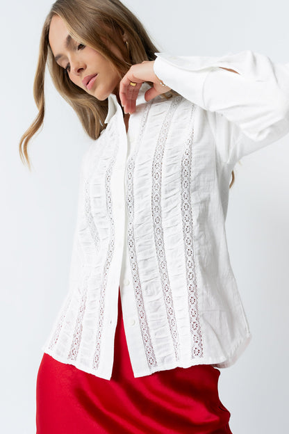 Carlie Sheer Button Up - FINAL SALE