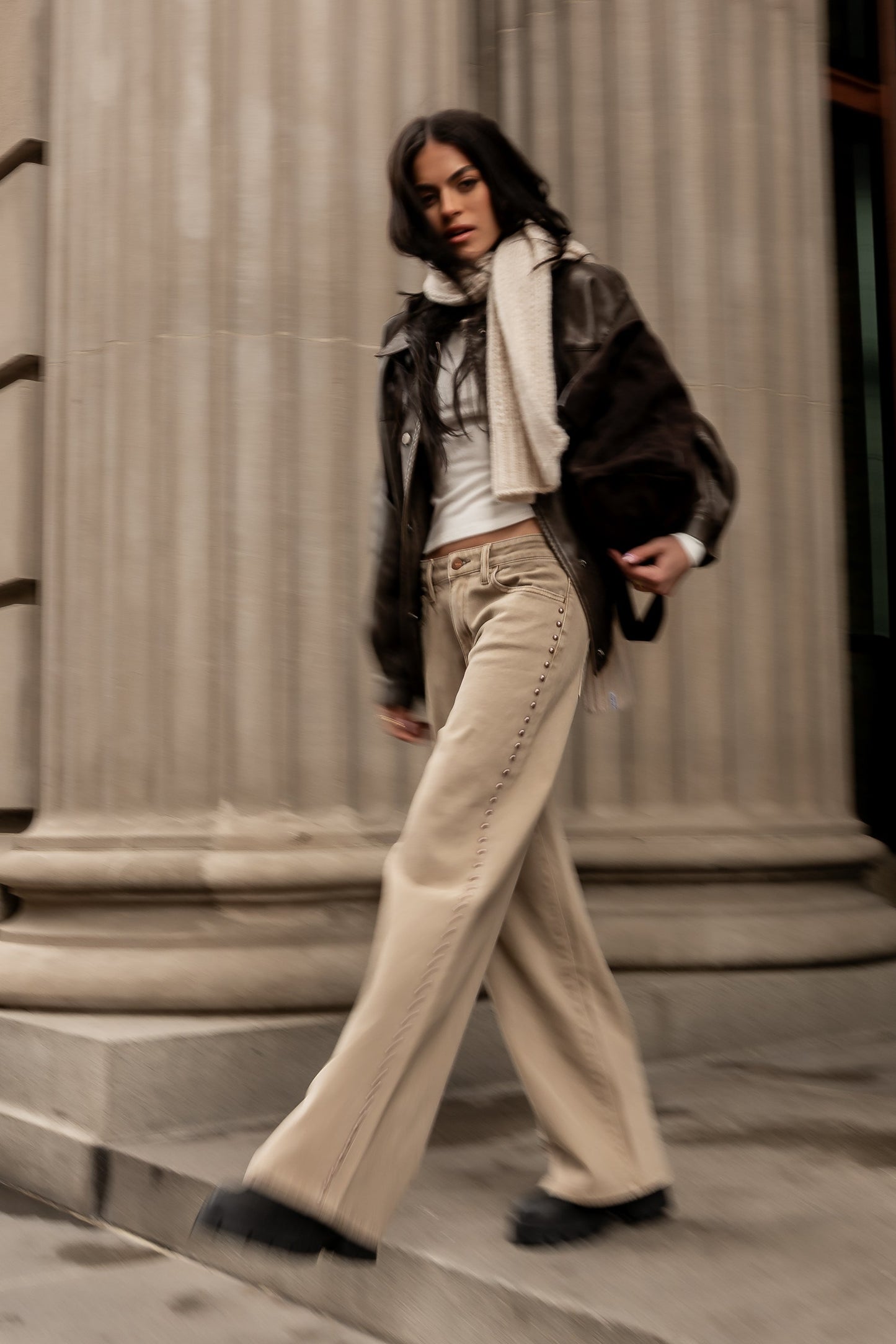 Bronco Studded Straight Leg Jeans