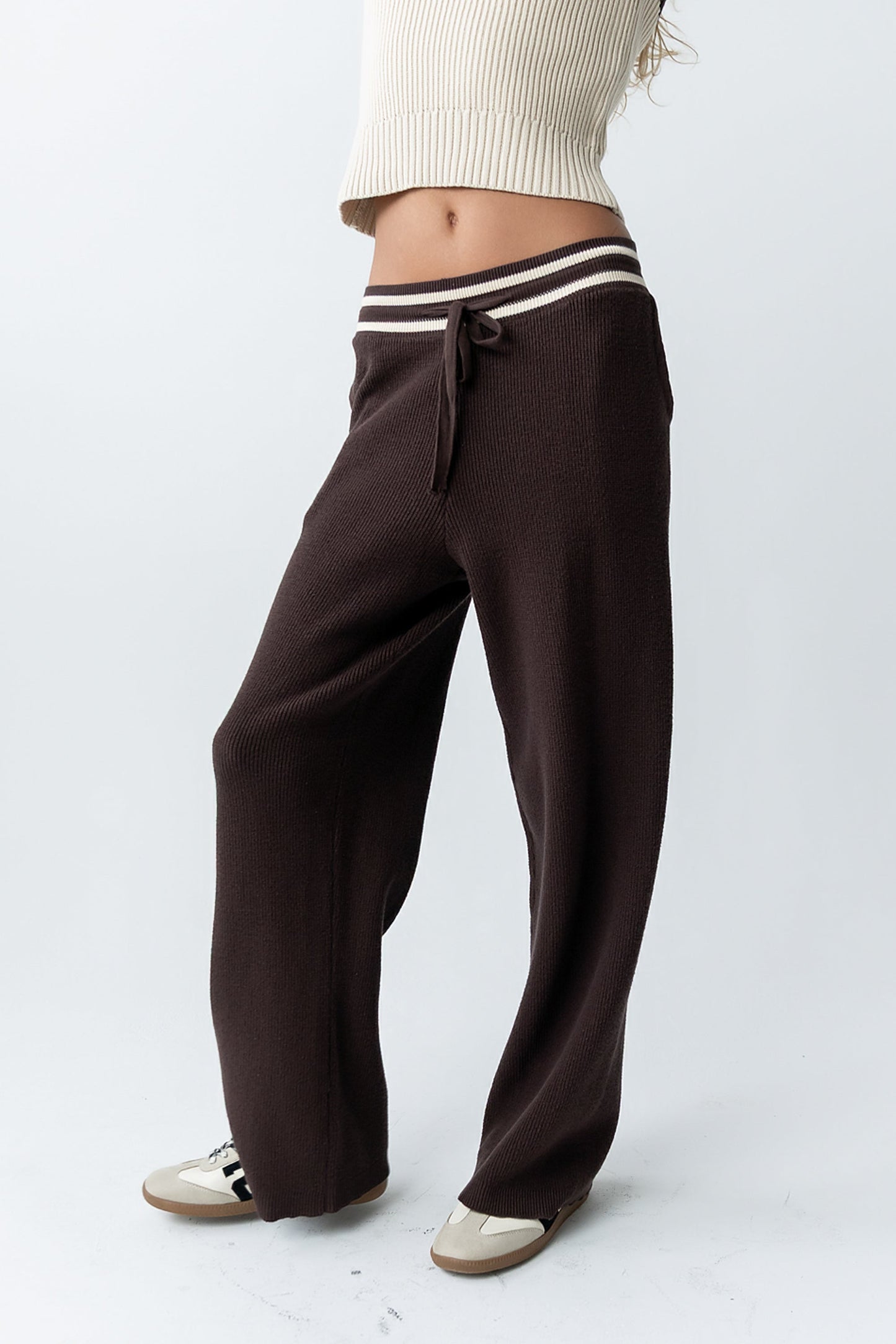 Brea Striped Pants in Brown - FINAL SALE