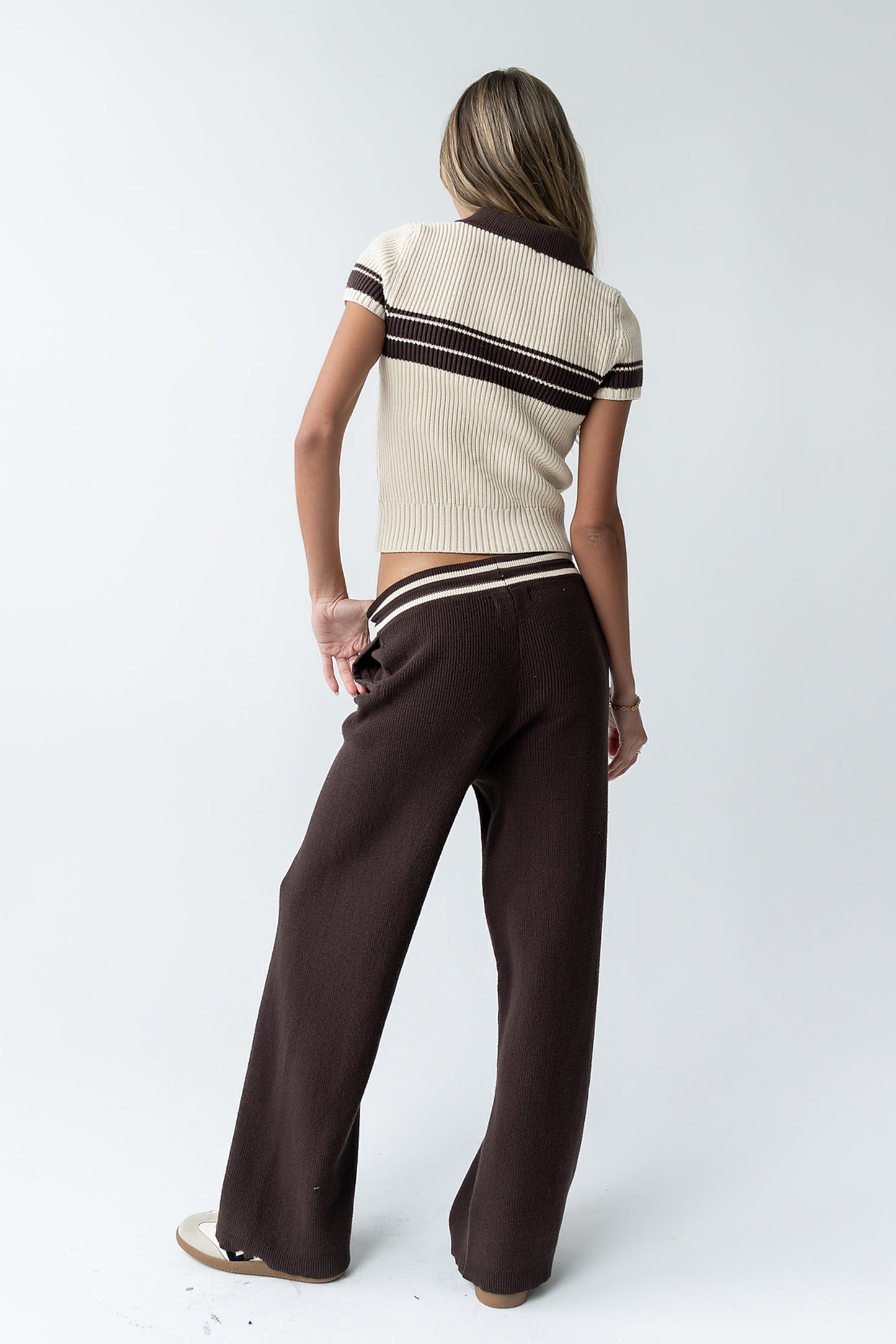 Brea Striped Pants in Brown - FINAL SALE