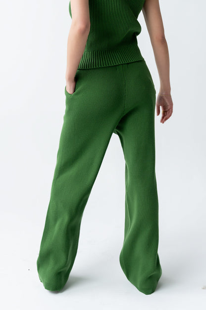 Brea Striped Pants in Green - FINAL SALE