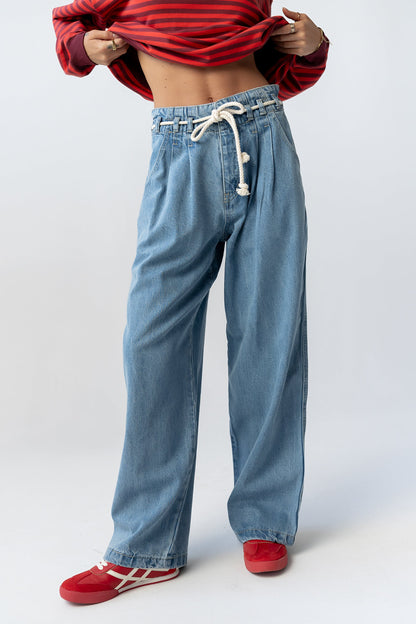Becky Wide Leg Jeans in Denim