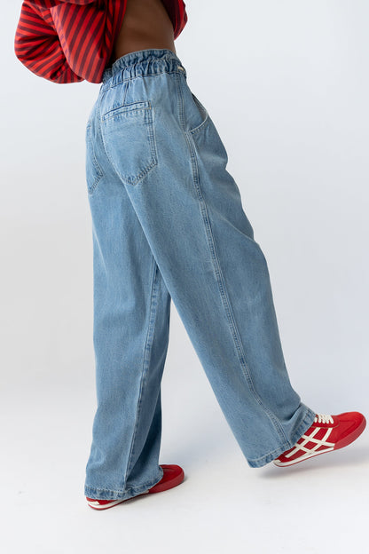 Becky Wide Leg Jeans in Denim
