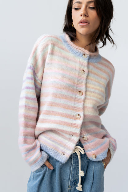Emmy Knit Cardigan in Pink