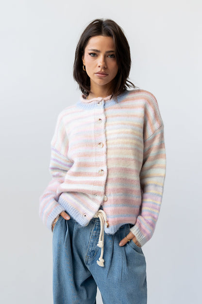 Emmy Knit Cardigan in Pink