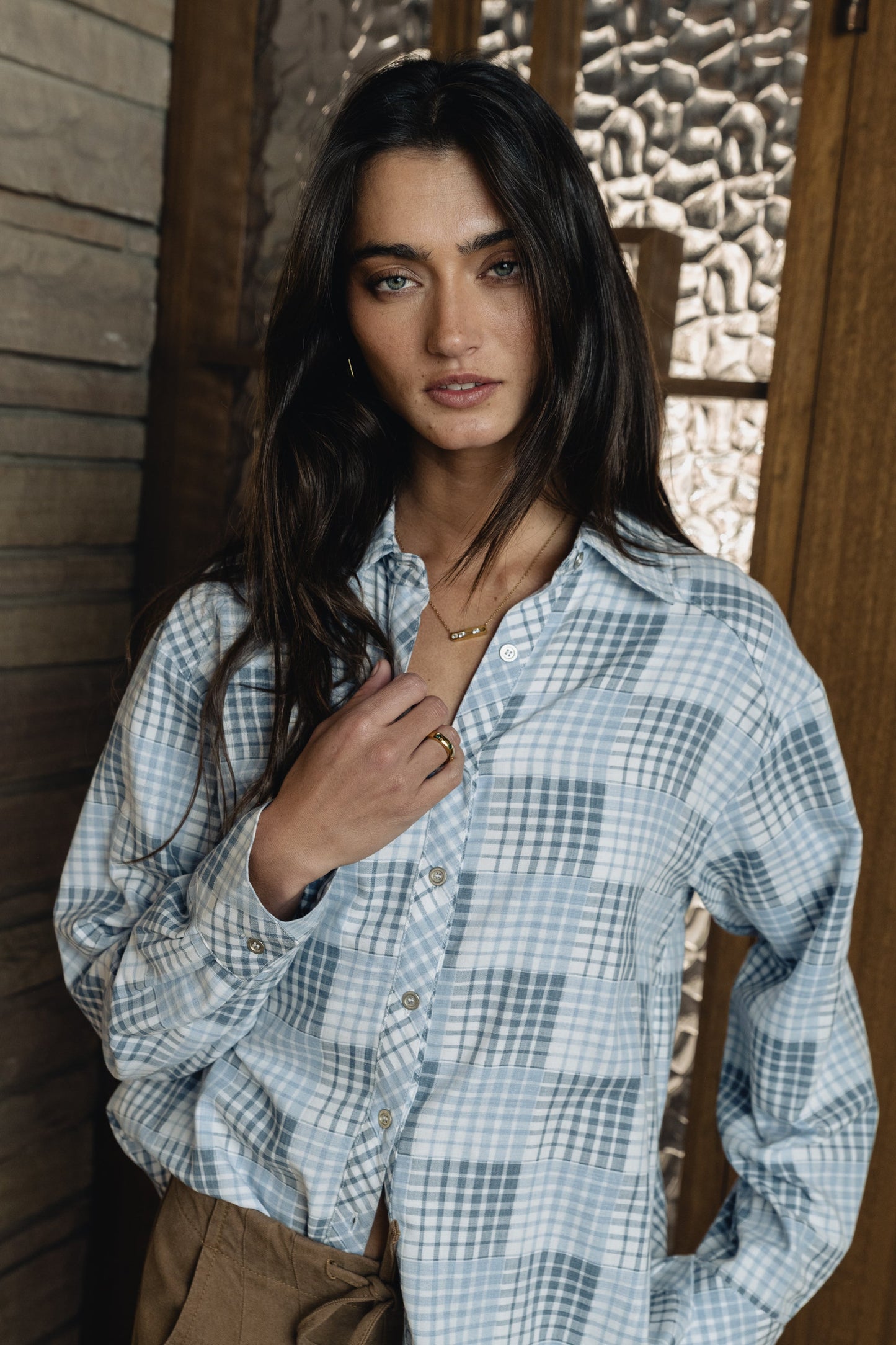 Irene Plaid Button Up - FINAL SALE