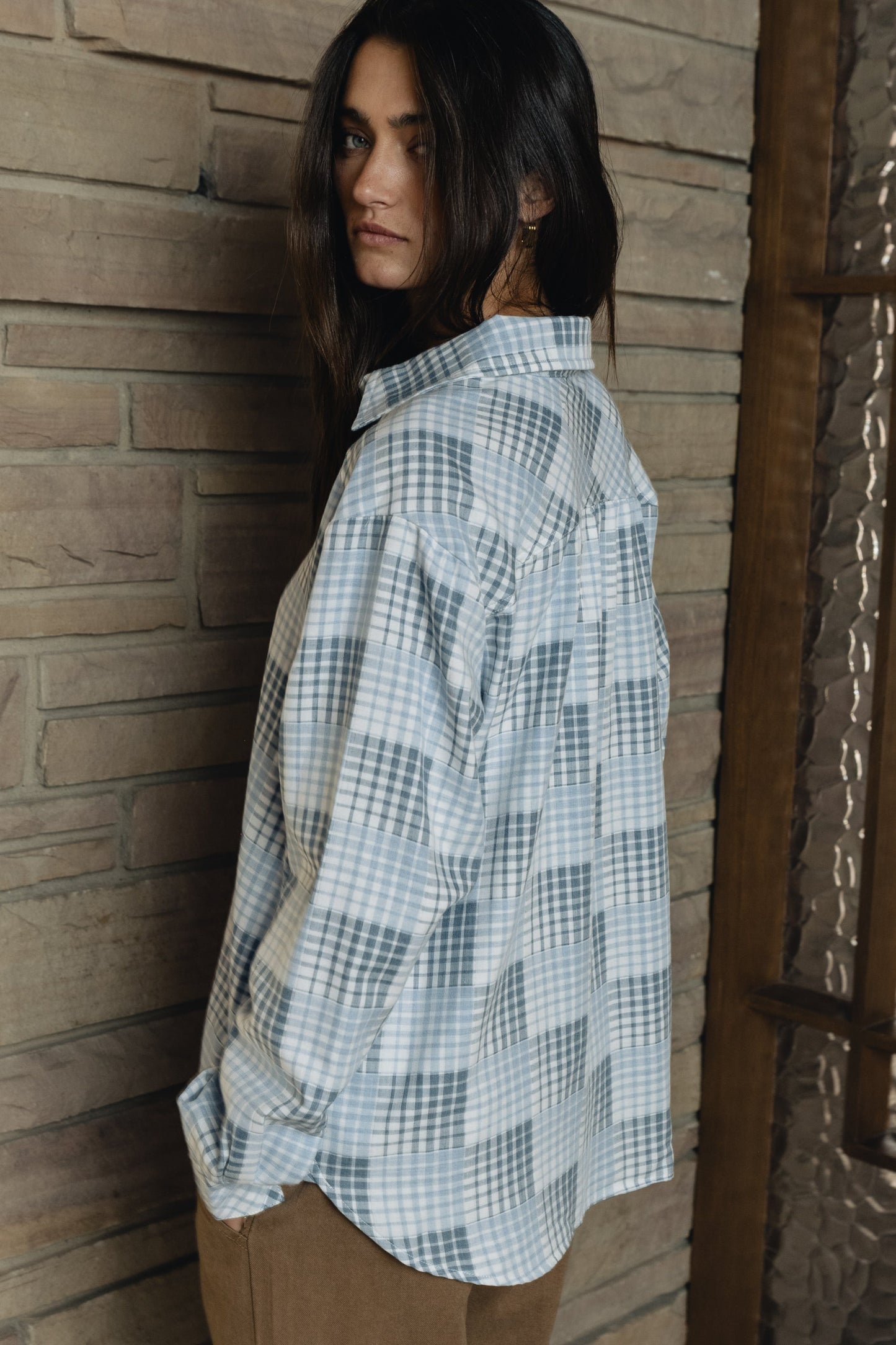 Irene Plaid Button Up - FINAL SALE
