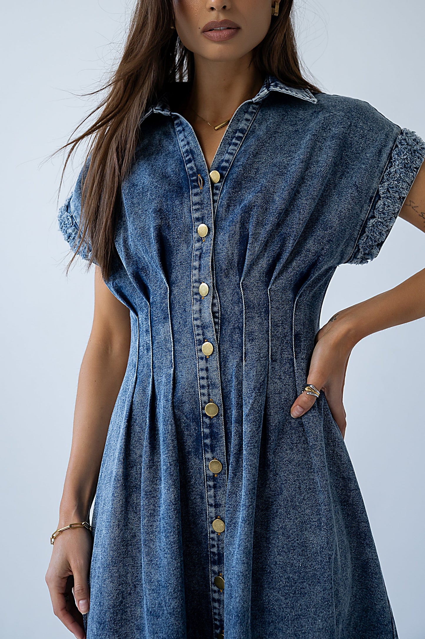 Annie Denim Midi Dress