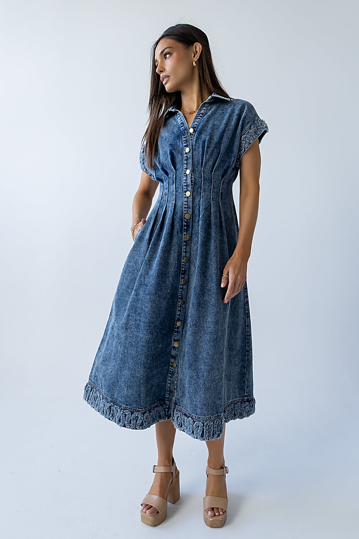 Annie Denim Midi Dress