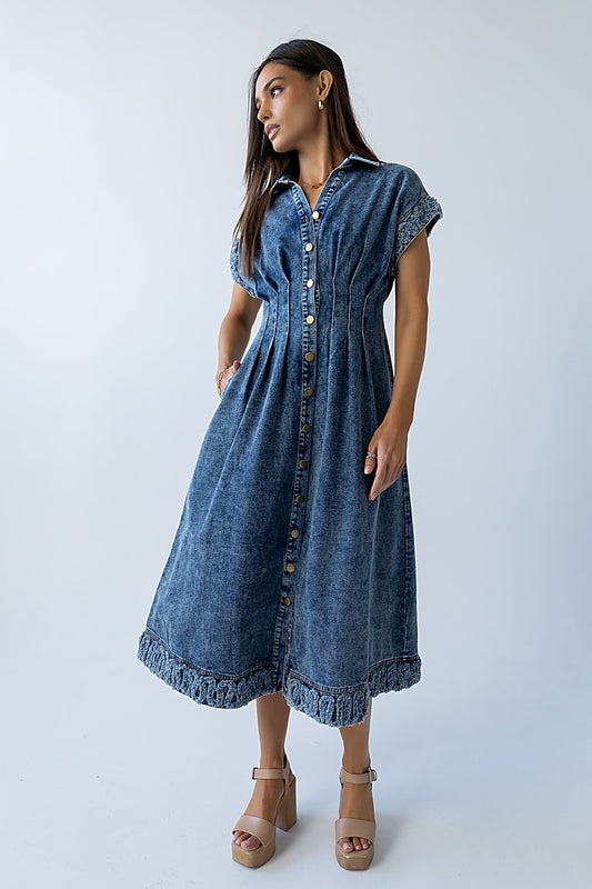 Annie Denim Midi Dress