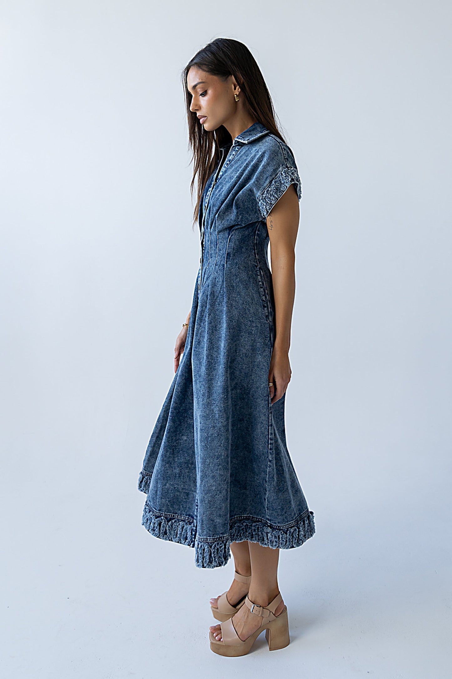Annie Denim Midi Dress
