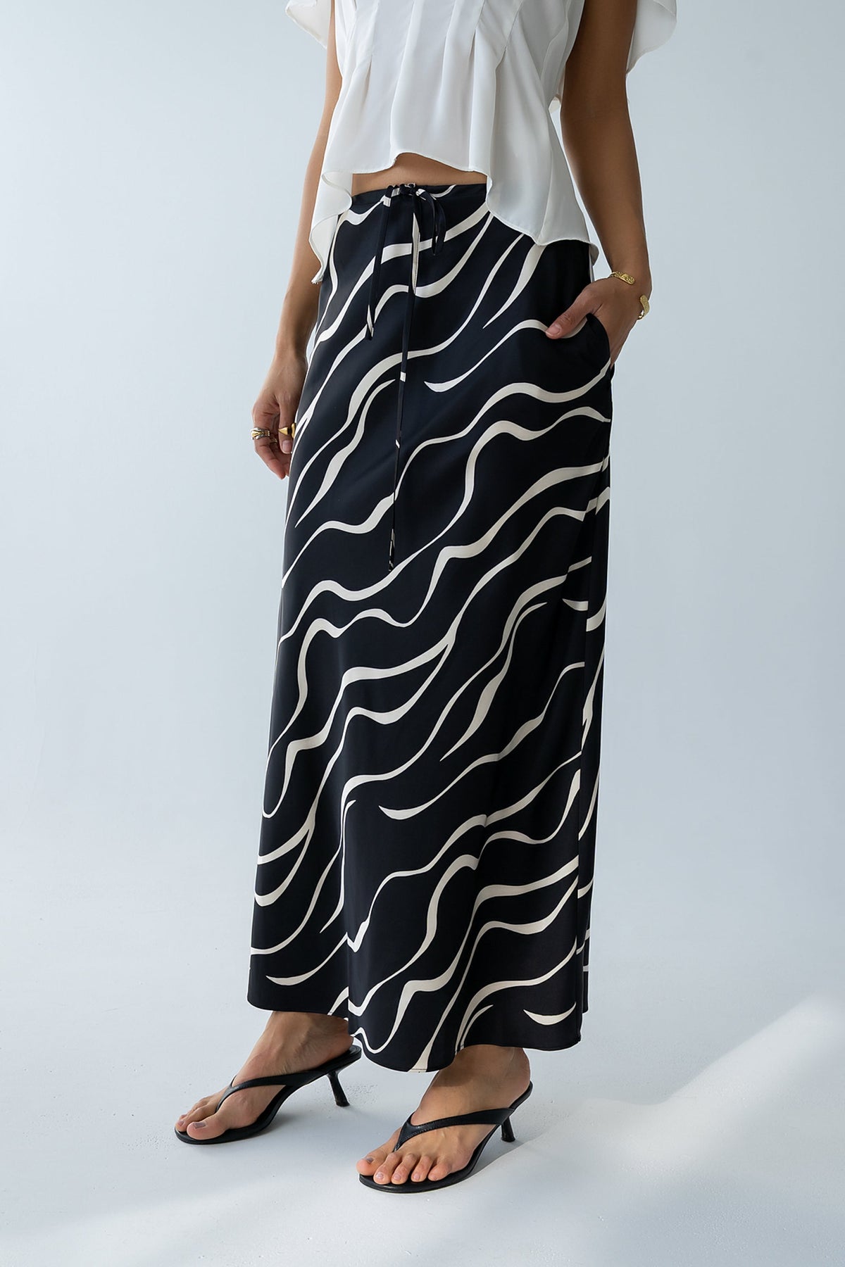 Ariel Abstract Maxi Skirt