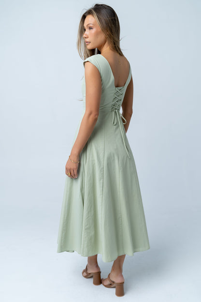 Colin Midi Dress in Sage