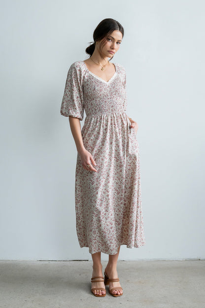 Darcey Smocked Maxi Dress
