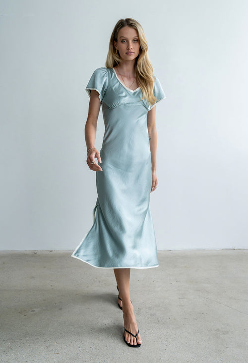 Austia Midi Dress in Light Blue