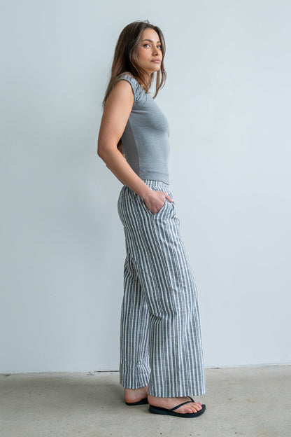 Ace Ribbed Top in Heather Grey