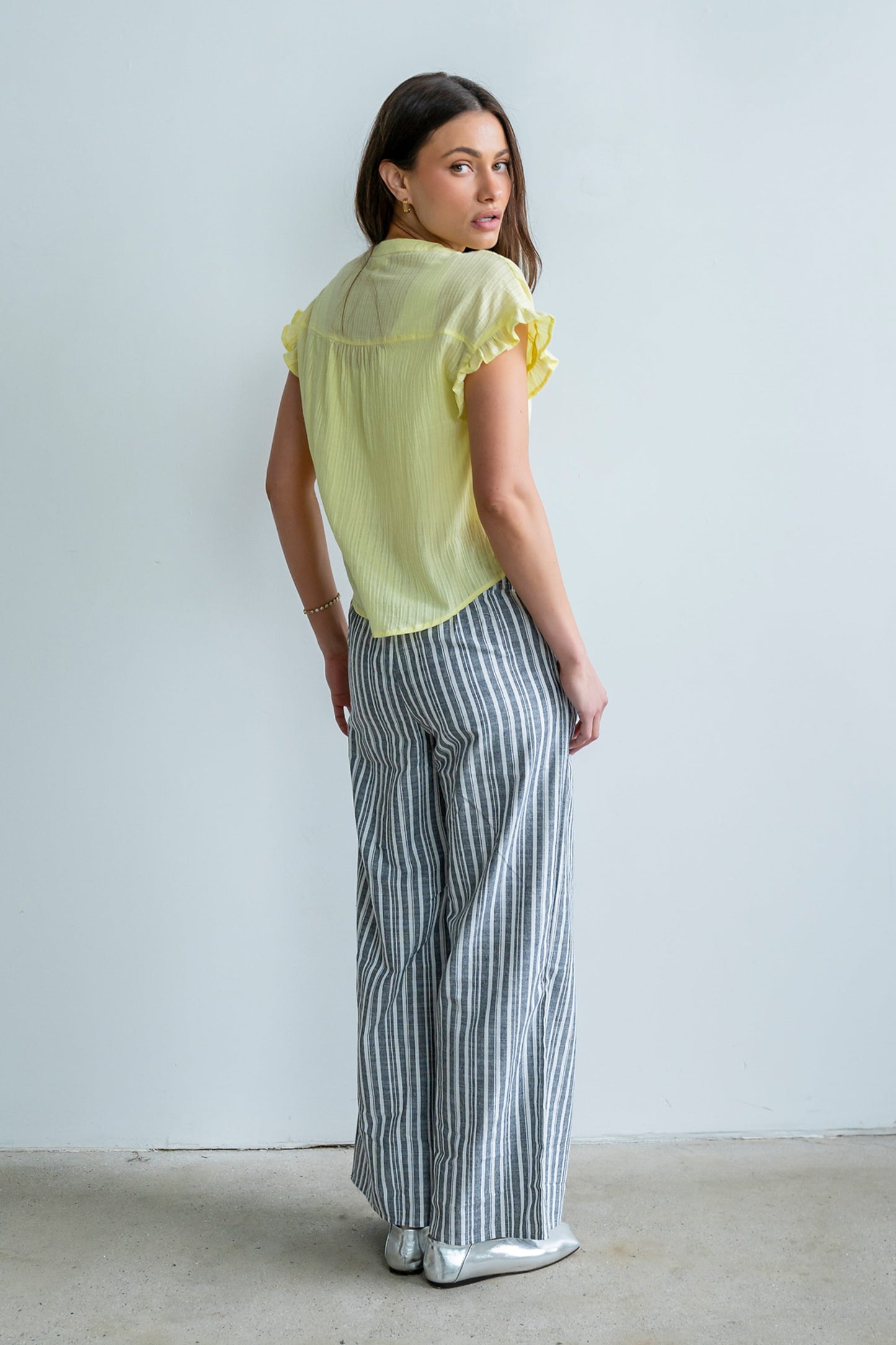 Indiana Striped Pants in Black