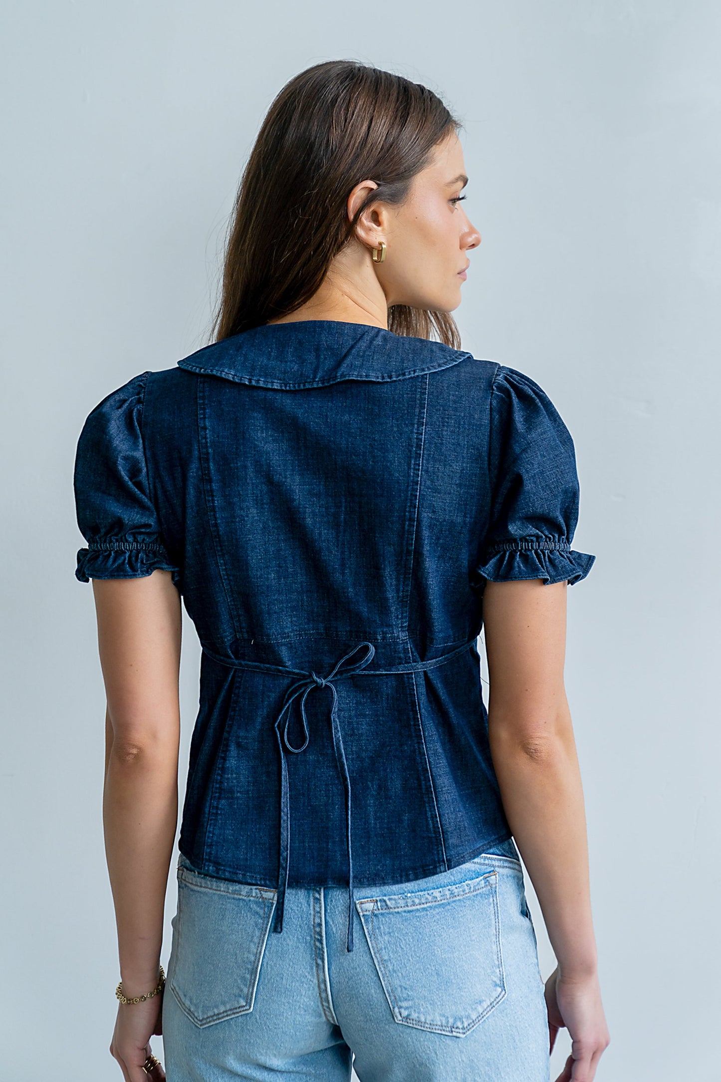 Charlie Button Up in Dark Wash