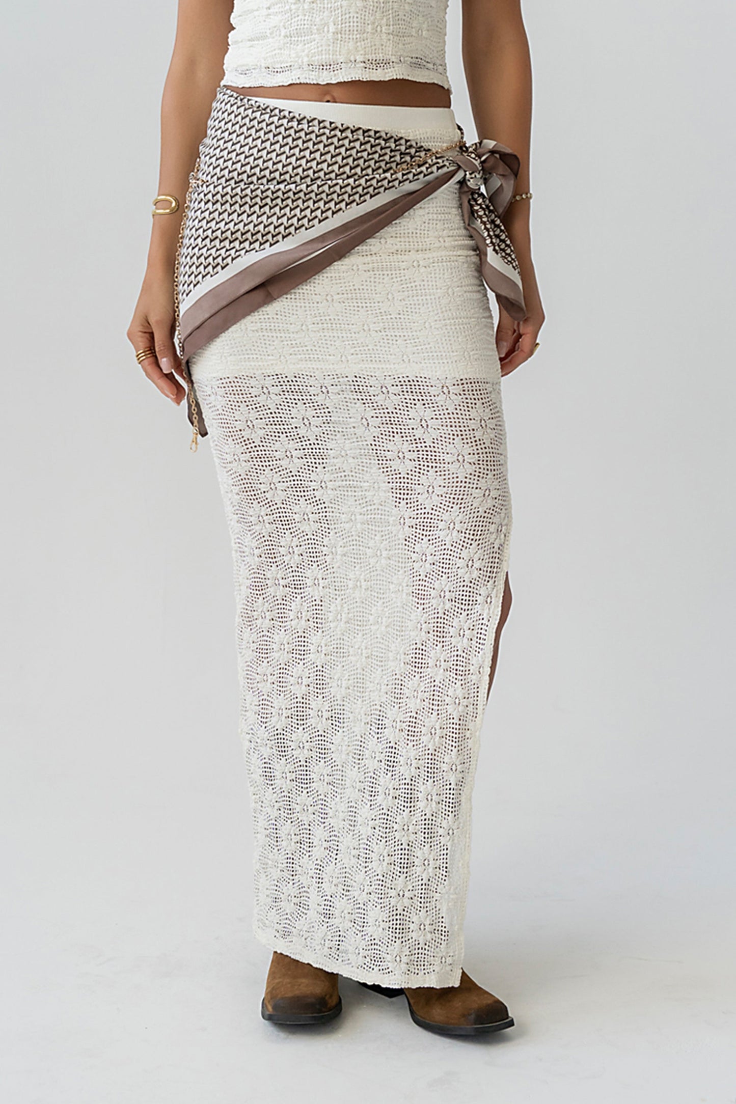Briana Sheer Maxi Skirt