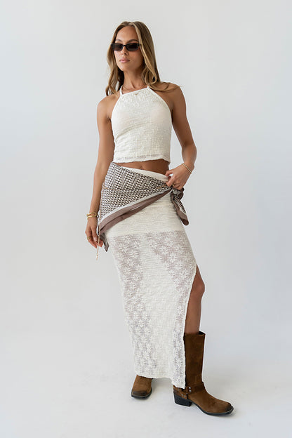 Briana Sheer Maxi Skirt