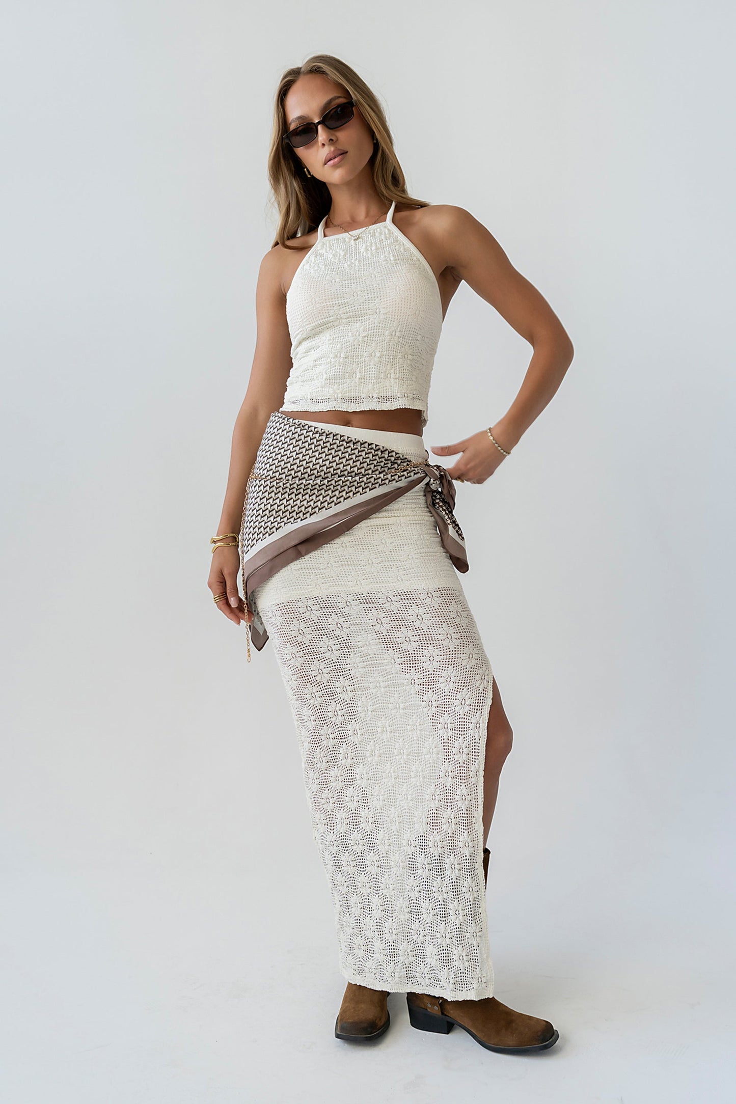 Briana Sheer Maxi Skirt