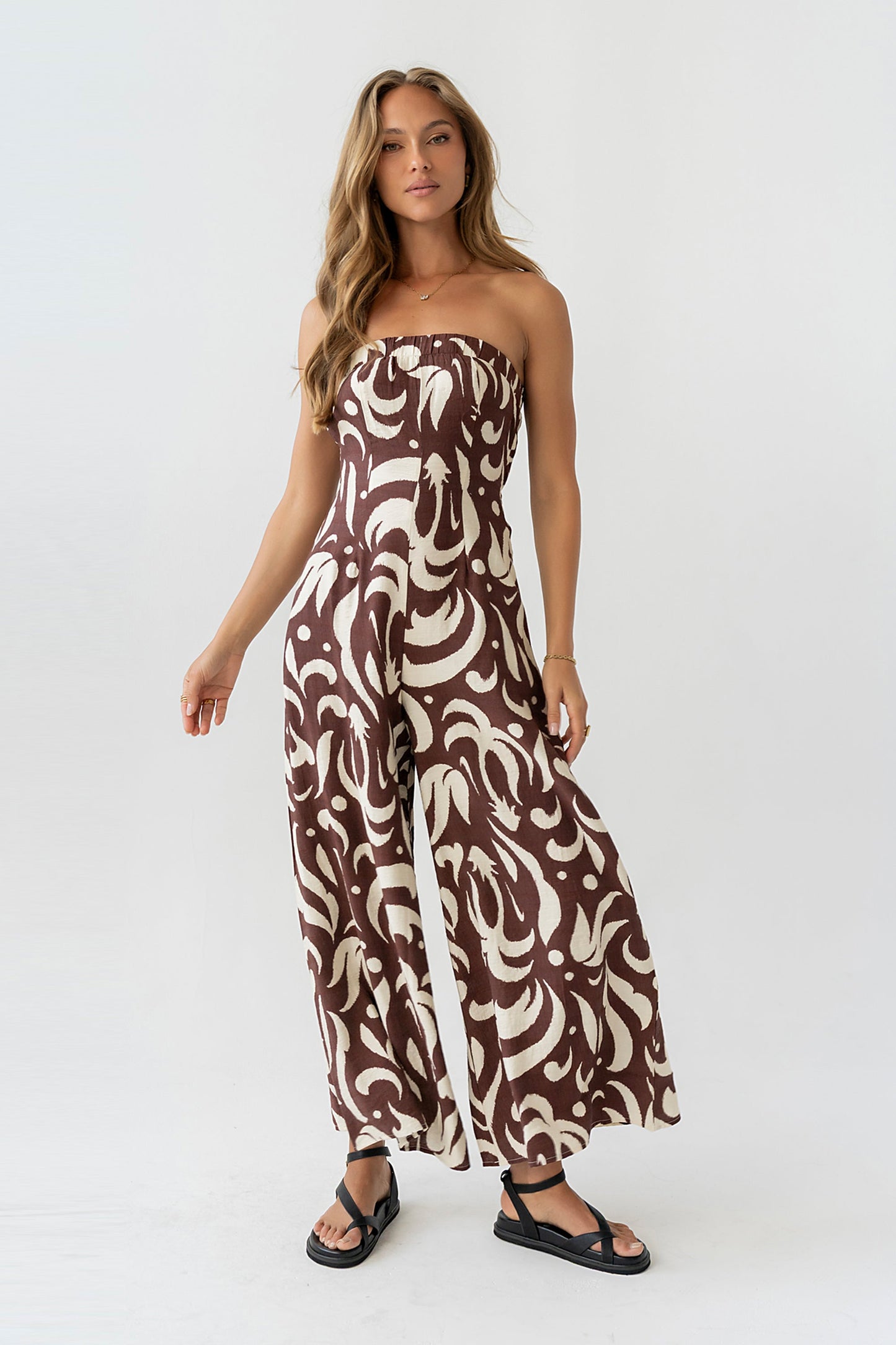 Anya Sleeveless Abstract Jumpsuit