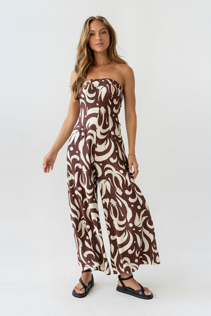 Anya Sleeveless Abstract Jumpsuit