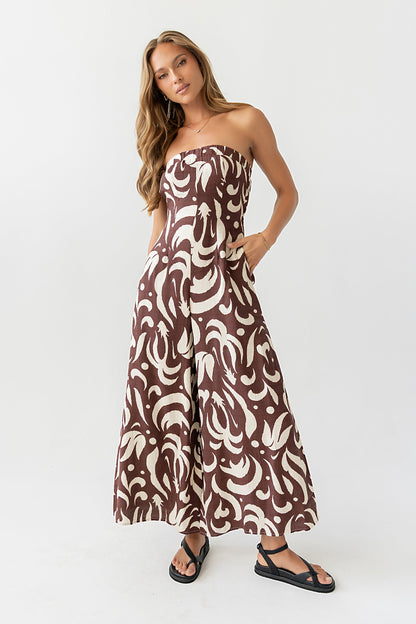 Anya Sleeveless Abstract Jumpsuit