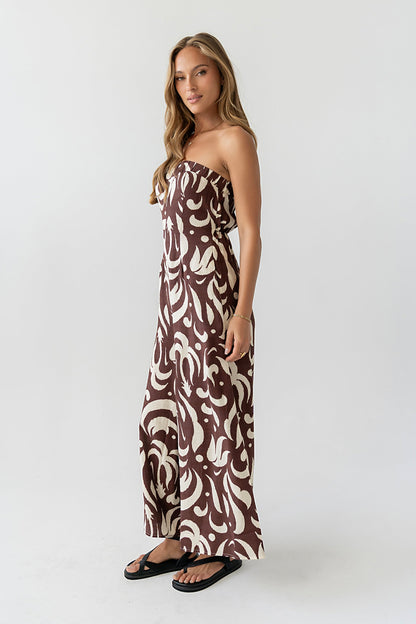 Anya Sleeveless Abstract Jumpsuit