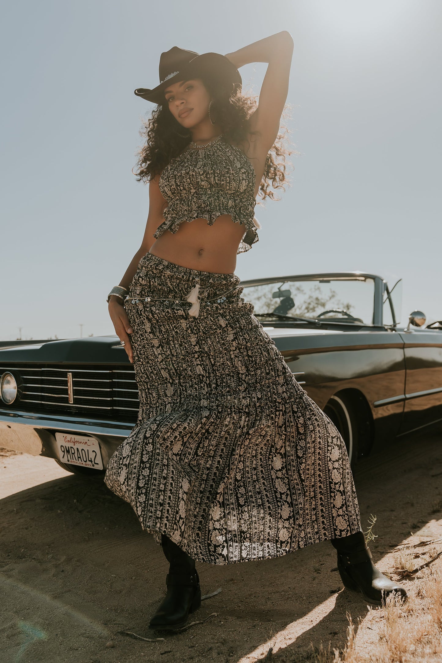 Aailyah Smocked Maxi Skirt