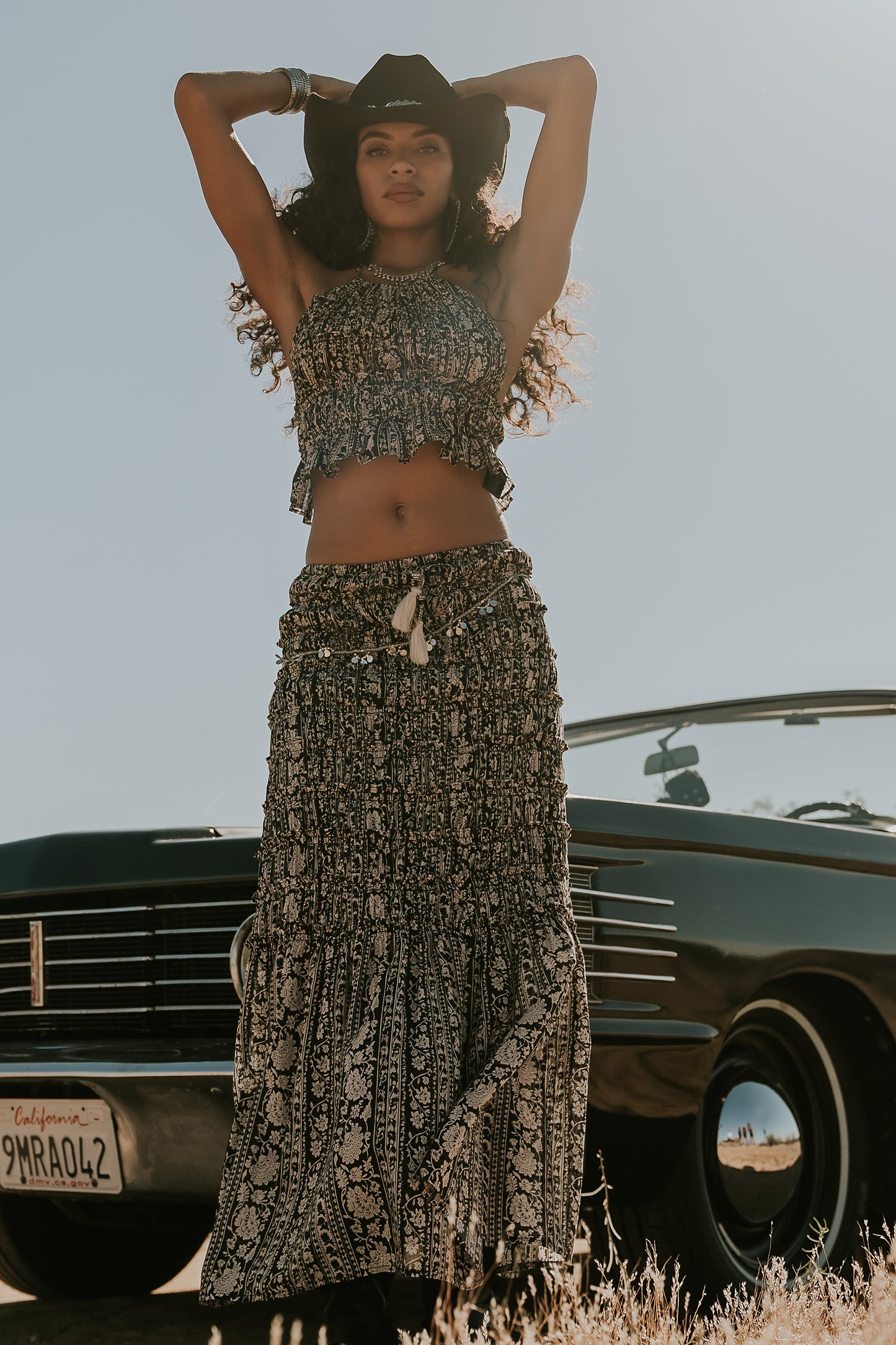 Aailyah Smocked Maxi Skirt