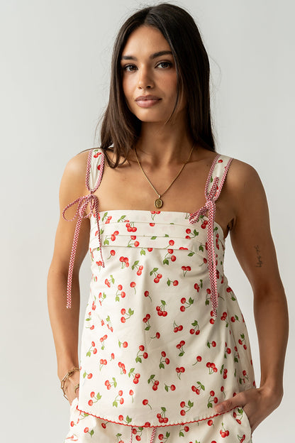 Casey Cherry Tank Top