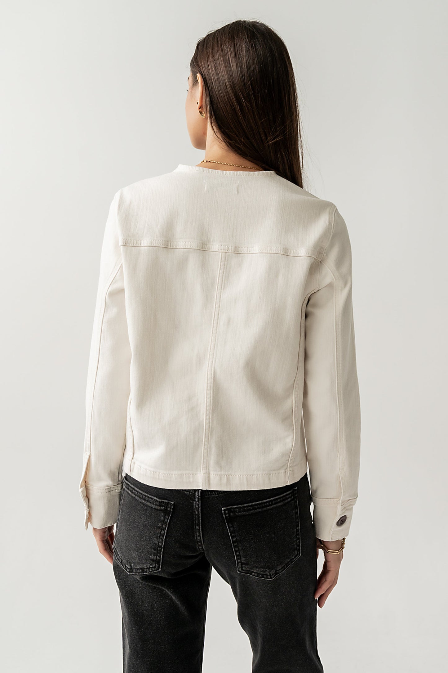 Cozette Barrel Jacket in Off White