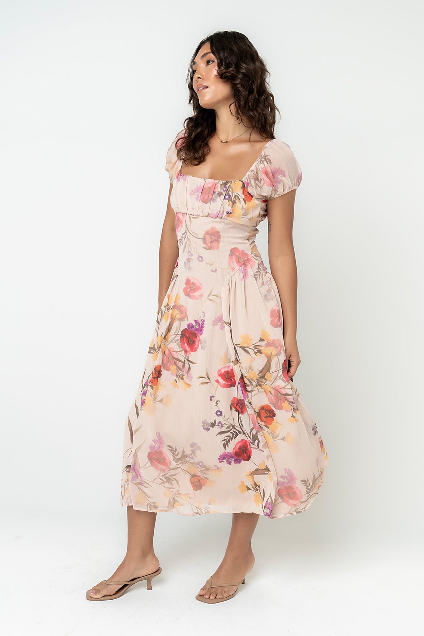 Carly Floral Midi Dress