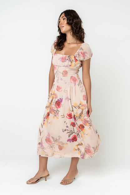 Carly Floral Midi Dress