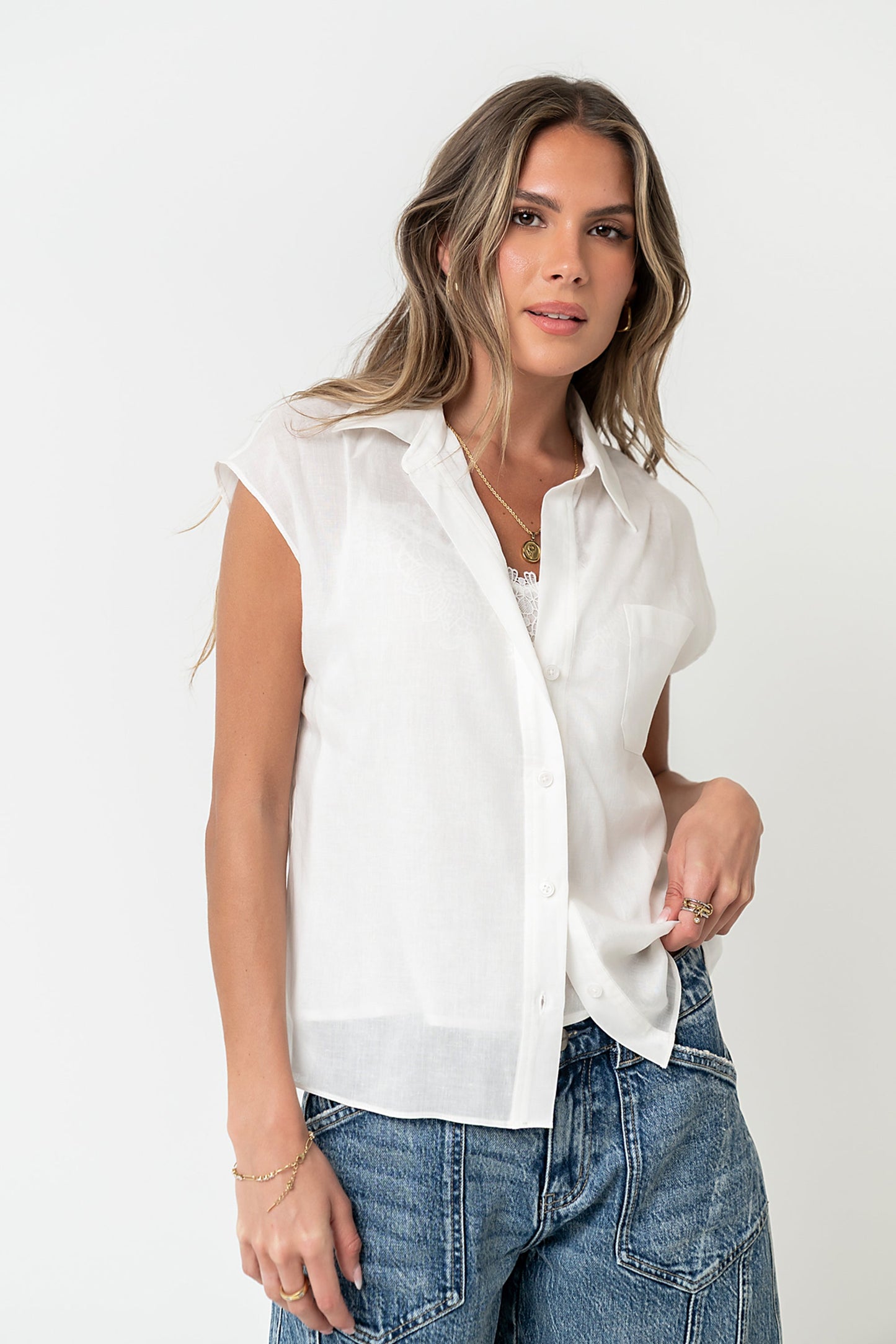 Hank Twofer Top in White