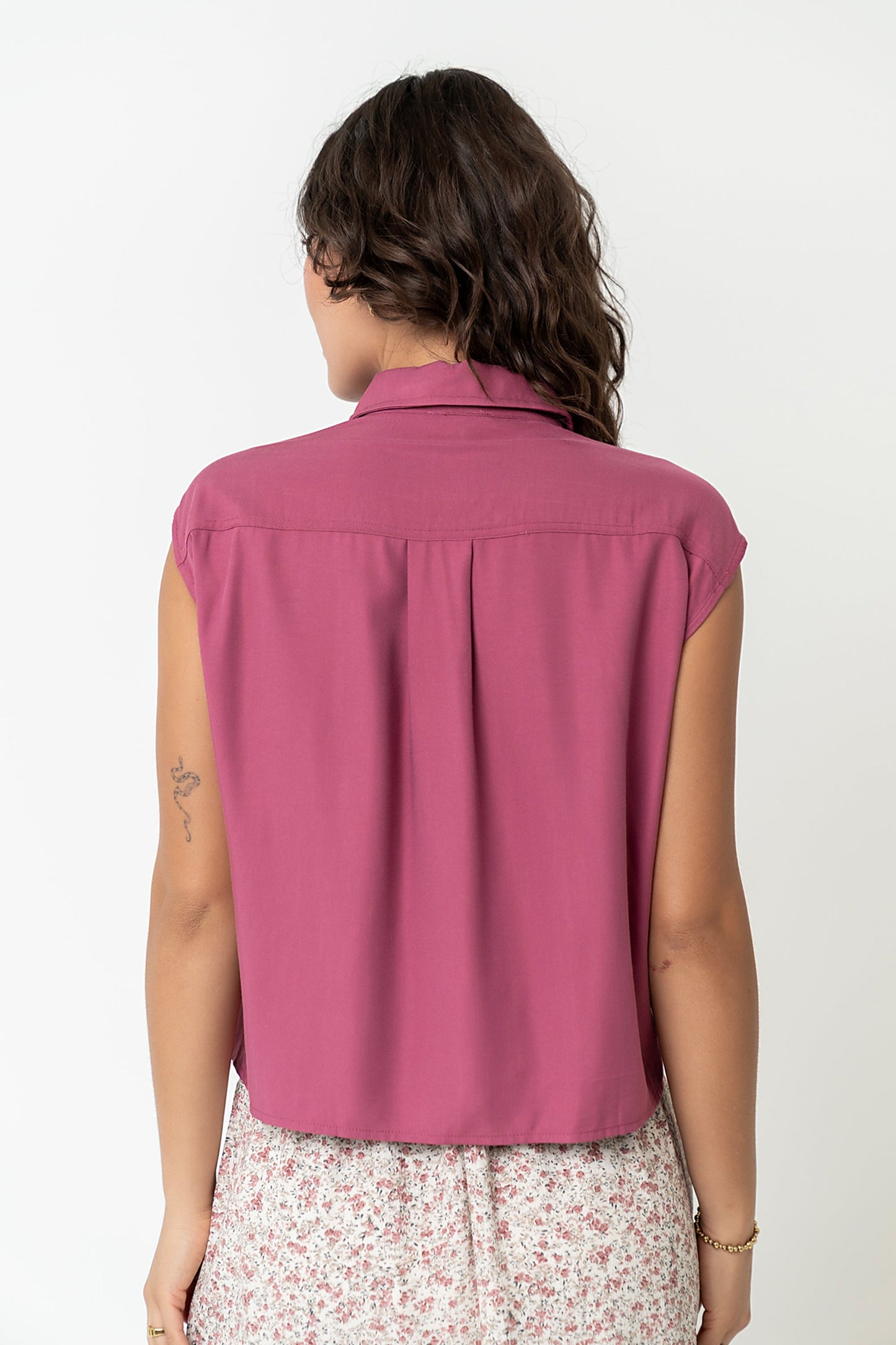 Gianna Button Up in Berry