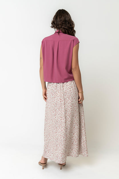 Gianna Button Up in Berry